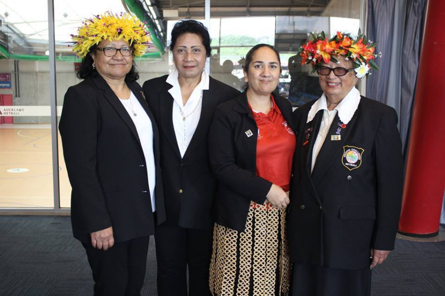 Pacific Netball Challenge Inc board members and committee L R Lola Tupou Cathy Southern Tina Sofele and Vaine Areora.