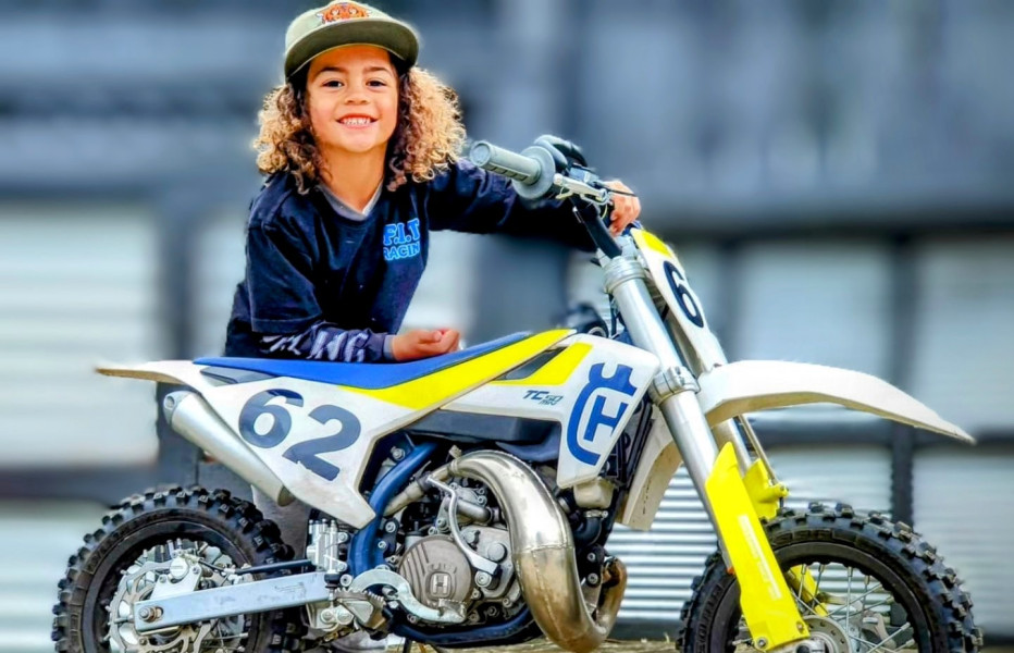 Felix with motorcycle